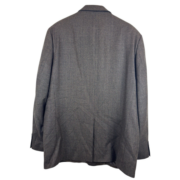 Lauren Ralph Lauren 100% Wool Blazer Mens 48L Shepards Check Brown Two Button - Picture 6 of 6